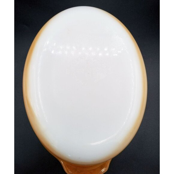 Anchor Hocking Fire King 1.5 Qt Oval Casserole Dish Vintage 467 Ovenware Orange - Picture 11 of 16